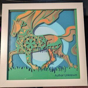 Handmade Horse Themed Shadow Box